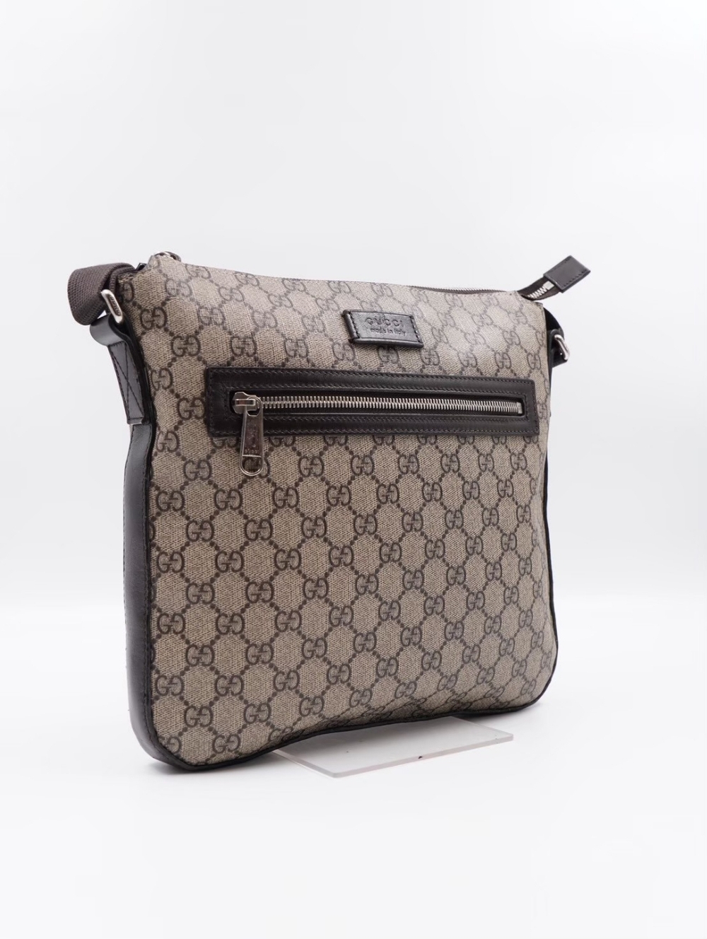 BZ42 💗 Gucci GG Supreme Coated Canvas Messenger Bag - Picture 5 of 12